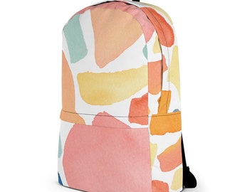 Colorful Painted Style Backpack - Artist Bookbag - Paint Brush Stroke Bag - Back to School Bookbag - Unisex Youth & Adult Bookbag