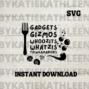 Kleine zeemeermin citaat SVG-bestand knippen - Gadgets & Gizmo's SVG direct downloaden - shirt Thingamabobs - T-shirt Whoozit's Whatzit - Wdw-bestand