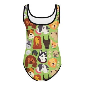 Puppy Dog Girls Swimsuit One Piece Animal Swimwear for Toddler Girl Puppy Birthday Party Unique Kids Swimming Suit image 7