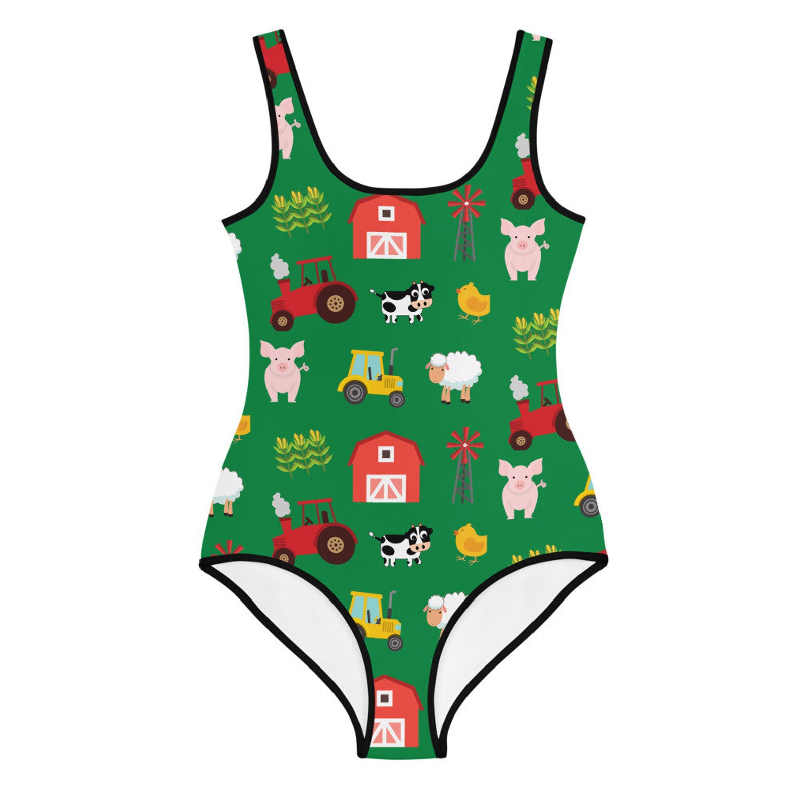 Farm Girl Modest One Piece Swimsuit Pre Teen Country Girls - Etsy