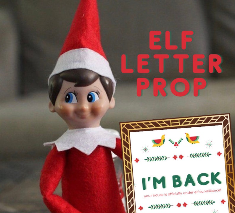 Christmas Elf Arrival Prop Letter Kids Elf Surveillance Im | Etsy
