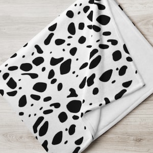 Dalmatian Dog Print Throw Blanket - Soft Animal Print Couch Blanket - Unique Throw Blanket - Gift for Dog Lovers