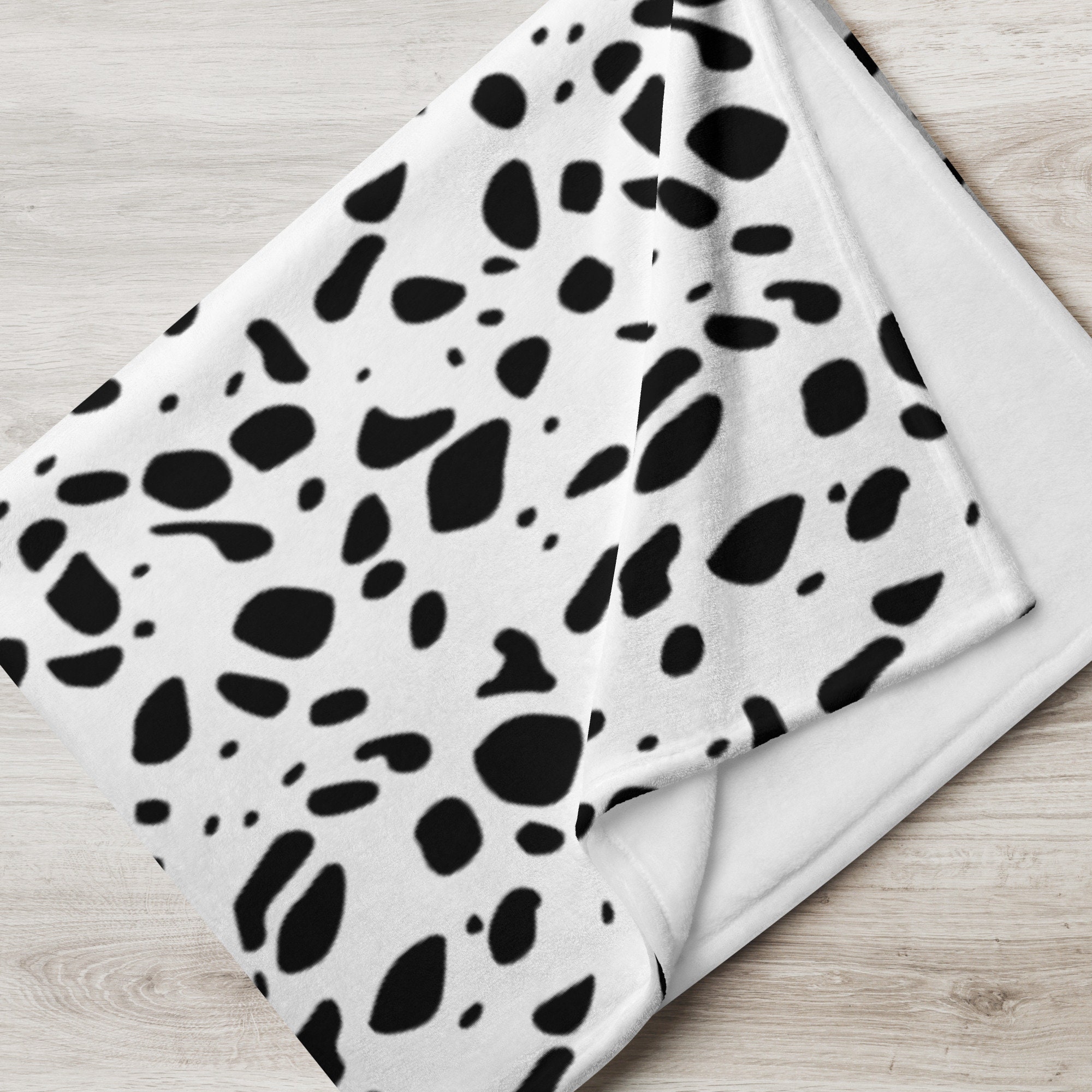dalmatian print throw blanket