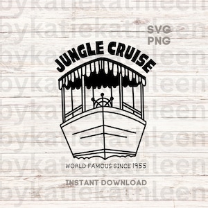 Jungle Cruise SVG Cut File - Instant Download WaltDisney Ride PNG SVG - Adventureland Shirt - Magic Kingdom Ride Tee