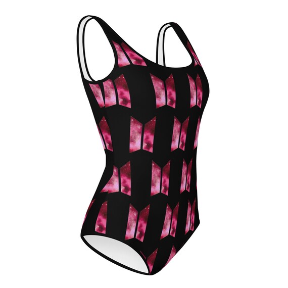 Pink Galaxy BTS Swimsuit K pop Bathing Suit for Girls Sizes 8 20 Bangtan Birthday Gift Modest All over Print Youth Swimsuit Etsy UK