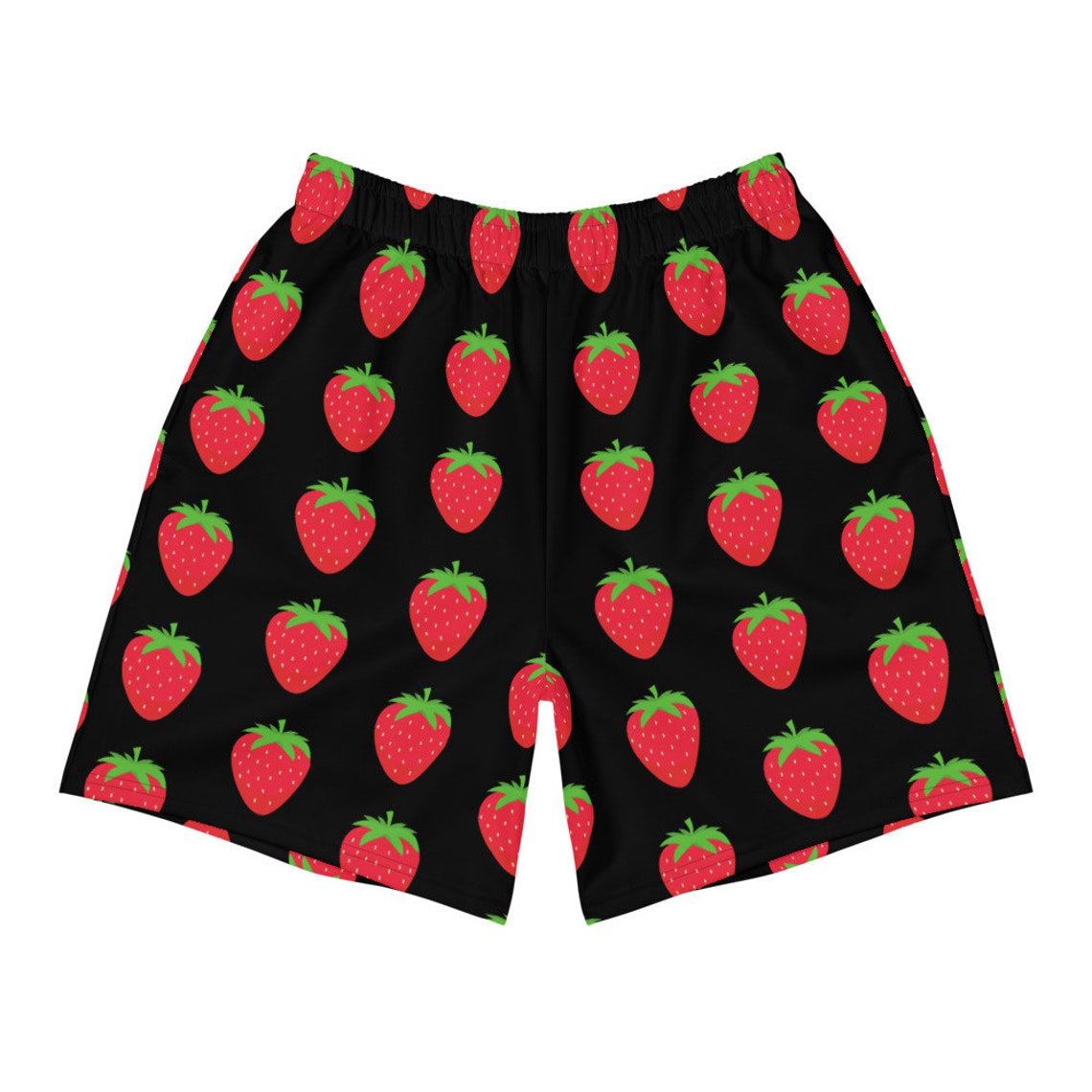 Strawberry Men's Athletic Long Shorts Men's Swim | Etsy