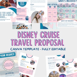 Cruise Trip Planner Canva Template - Travel Agent Business Proposal Digital Download - Vacation Itinerary - DCL Travel Agent Form