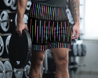 Lightsaber Swim Trunks - Men's Light Stick Swimsuit - The Force Glow Sticks Gym Shorts - Dark Side Men's Athletic Long Shorts