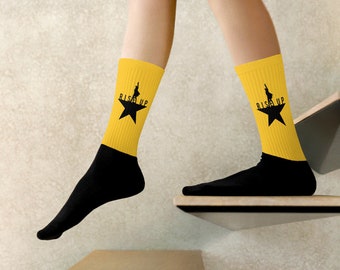 Rise Up Hamilton Star Socks Hamilton The Musical a