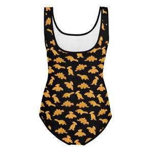 Dino Chicken Nuggie Swimsuit Youth Girls Swimming Suit Dino Chicken Nuggets Bathing Suit Dino Birthday Tween Modest Swim image 6