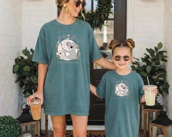 Mother and Baby Koala T-Shirt, Mama Illustration, Mommy and Me Apparel