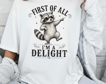 Raccoon T-Shirt, Funny Animal Meme Tee, Vintage Style Graphic Shirt