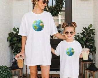Soccer Ball Earth T-Shirt, Planet Football Illustration, Sports Fan Apparel