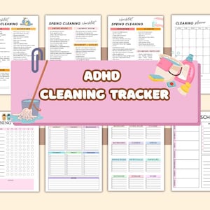 ADHD Cleaning Planner, Executive Functioning Trackers, Neurodivergent Organizer