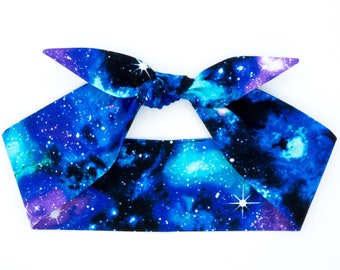 Top knot headband headscarf • GALAXY