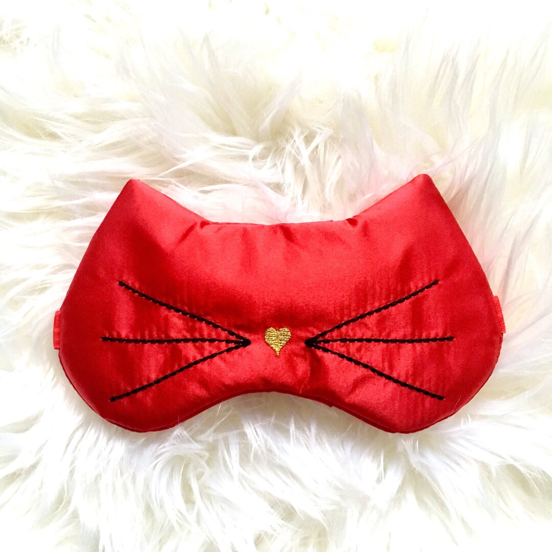 Cat Sleep Mask Cute Sleeping Eye Mask Kitty Sleep Mask Cat Etsy