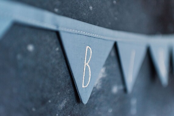 Personalized Minimalist Bunting Banner Plain Color Il_570xn