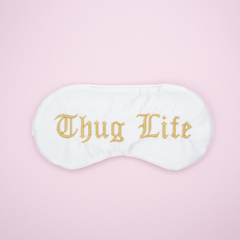THUG LIFE sleeping eye mask Satin sleep mask Funny Meme Etsy