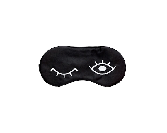 Wink Eye Sleep Mask, Eyelashes sleep mask, Bridesmaids proposal gift, Gifts under 20, Travel eye mask, Satin sleeping eye mask Il_570xn