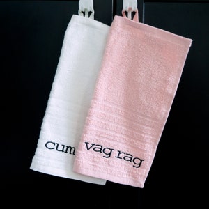 Bachelorette Naughty Gift, Cum Rag Washcloth, Vag Rag Washcloth, After Sex Towel, Gag Gifts for Bride, Couple Funny Gift imagem 2