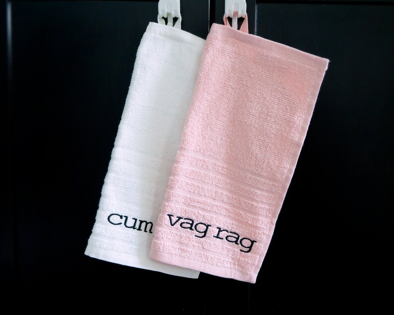 Bachelorette Naughty Gift, Cum Rag Washcloth, Vag Rag Washcloth, After Sex Towel, Gag Gifts for Bride, Couple Funny Gift image 2