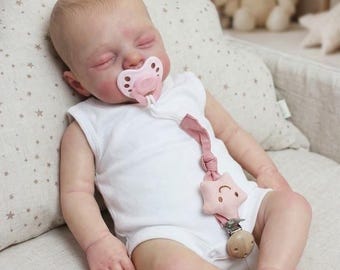 Lebensechte Reborn Baby Puppe 45 cm Newborn Begleiter, Realistischer Kuschelkörper