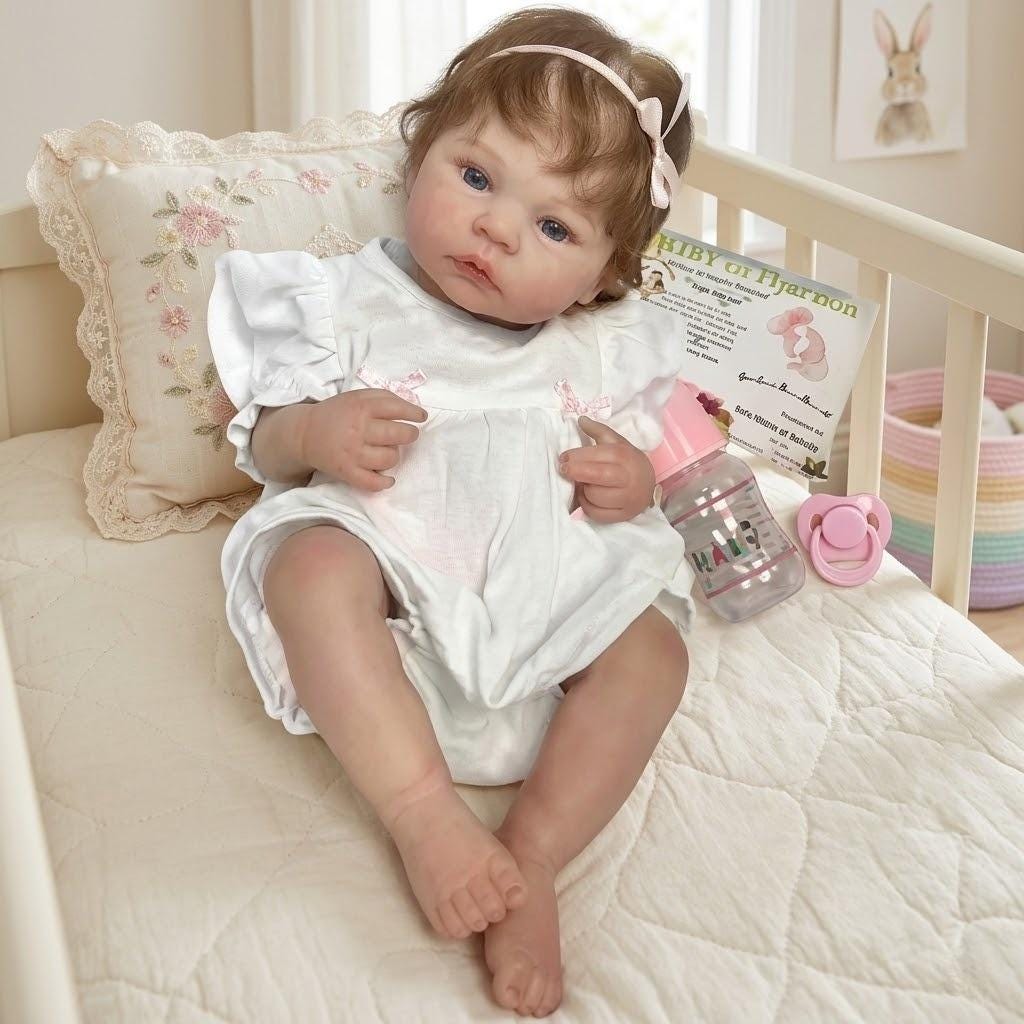 Lifelike Reborn Baby Doll Girl | 18 Inch Full Body Silicone Vinyl Soft ...