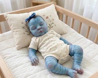 19-calowa lalka Avatar Reborn, realistyczna skóra 3D, ręcznie malowana kolekcjonerska lalka artystyczna