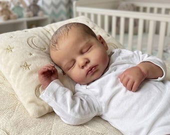 Realistic Sleeping Reborn Baby Doll: 19.7 Inch Silicone Vinyl Newborn Art Doll