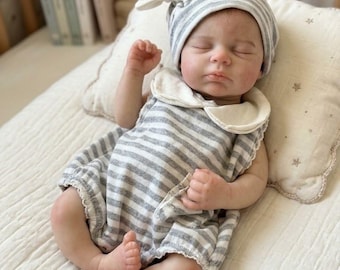 Full Silicone Reborn Baby Boy Doll | 13 Inch Lifelike Open Mouth Newborn Toy