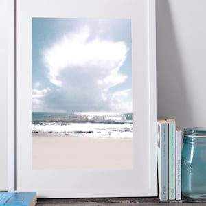 Orage à l'horizon, affiche verticale mate | Photo côtière