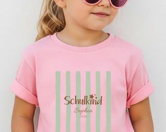 Einschulungsgeschenk.Personalisiertes T-Shirt zum Schulanfang – Einschulung GeschenkSchulkind T-Shirt individuell – Erster Schultag