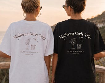 Mallorca Girls Trip Shirt, Mallorca Urlaub T Shirt, Malle Shirt, Sommerurlaub 2026, Freundinnen Urlaub Shirt, Back Print Tee, Gruppenshirt