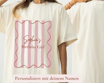 Personalisiertes Geburtstagsshirt mit Name, Birthday Girl T-Shirt, Geschenk zum Geburtstag, Birthday Outfit, Namensshirt