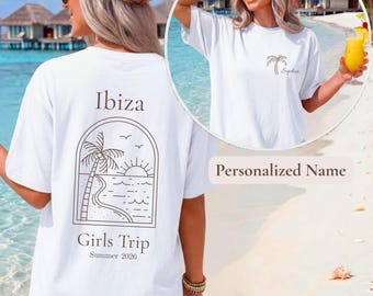 Personalisierbare Girls Trip Shirt, Sommer Urlaub 2026, Mallorca shirts, Ibiza, Ballermann group shirt, Malle T-shirt, Party Shirts,