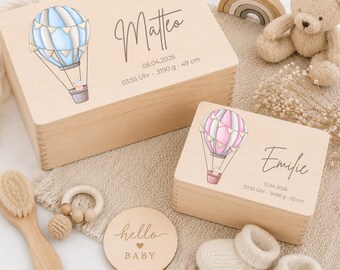 Erinnerungskiste Baby personalisiert | Erinnerungsbox aus Holz | Kindergeschenk | Babygeschenk | Taufgeschenk | Geschenkidee zur Geburt