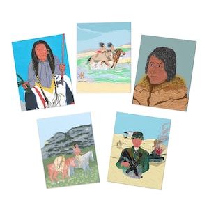 Native American Multi-Design Blank Greeting Cards  - Digital Art