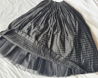 Vintage Escada Couture Black Silk-Blend Petticoat Ball Skirt XS/S