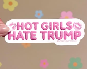 Adesivo di protesta Hot Girls / Decalcomania politica in vinile / Rosa Y2K