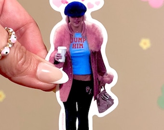 Adesivo "Britney Spears Dump Him" / Adesivo in vinile per la cultura pop Y2K / Era della rottura di Britney Justin