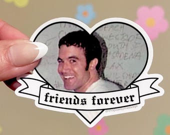 Adesivo Tom da MySpace / Adesivo in vinile Nostalgia Y2K / Stile tatuaggio a forma di cuore Friends Forever