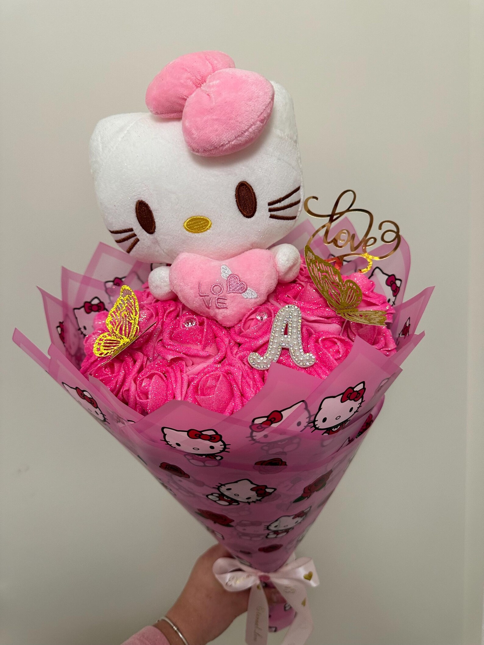 Hello Kitty Plush Eternal Rose Bouquet. - Etsy