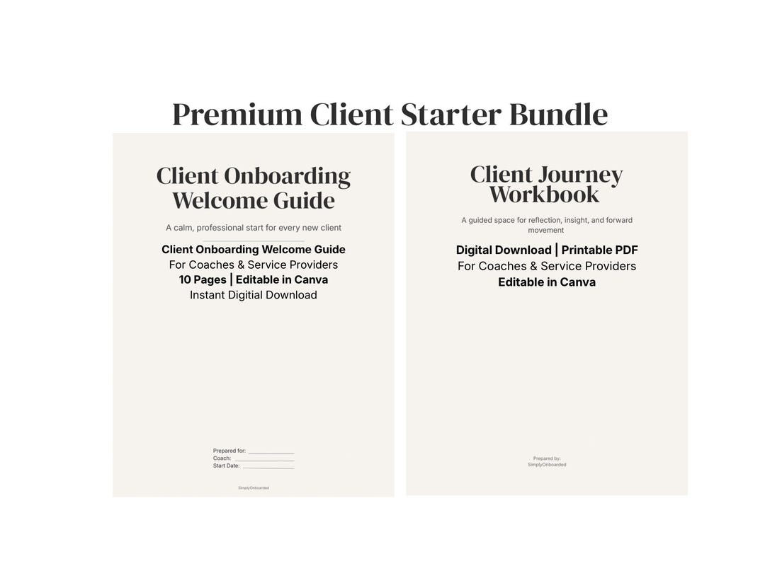 Client Onboarding Welcome Kit | Coaching Session Workbook (canva ...