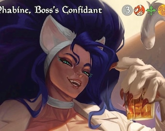 Phabine boss confidant mtg card magic full art handmade commander edh land