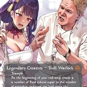 Gyome master chef mtg card magic full art handmade commander edh land