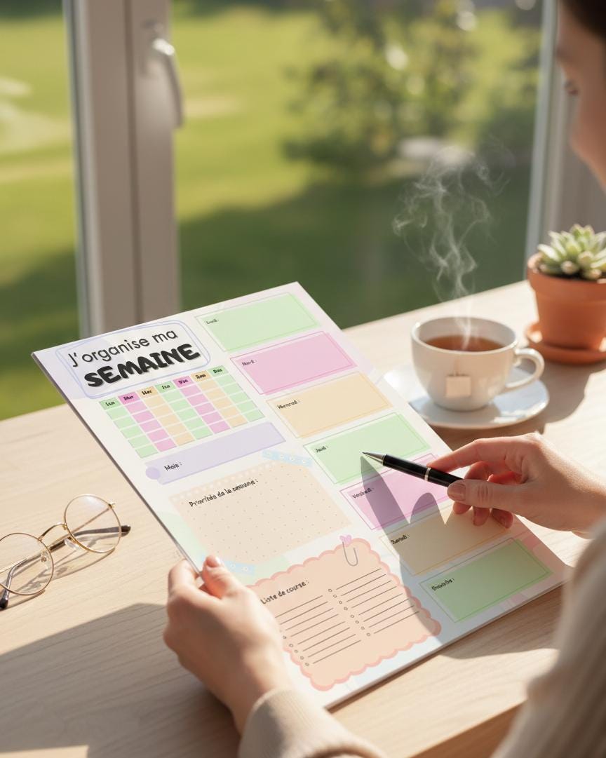Printable PDF A4 Weekly Planner for Moms – Family & Meal Organization ...