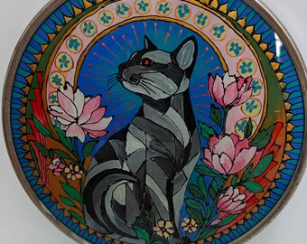 Vintage Art Deco / Art Nouveau Serving Tray, Handpainted.
