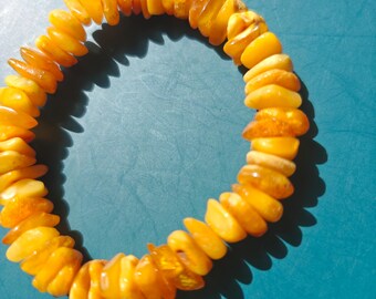 Vintage Baltic Butterscotch, Egg Yolk Amber Bracelet.
