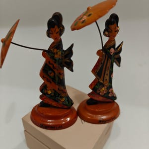 Vintage polnische Bakelit japanische Geisha Figur. PRL Ära