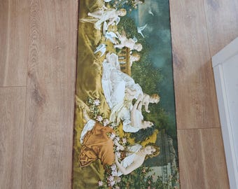 Vintage reproduction H. Clementz. Mythological scene with Nymphs And Cupids. Cottage Style.